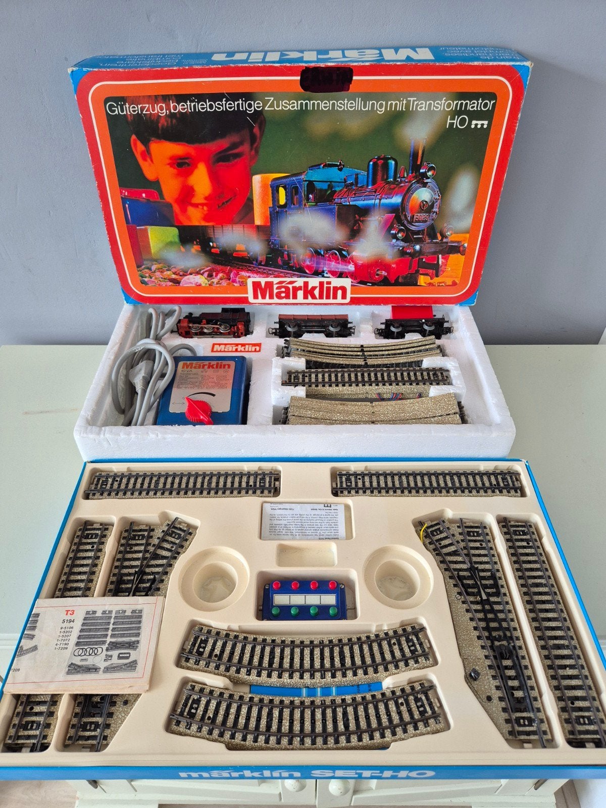 Märklin H0 Treinset 0972 met Transformator en Rails, Ophalen, Wisselstroom, Märklin, Gebruikt