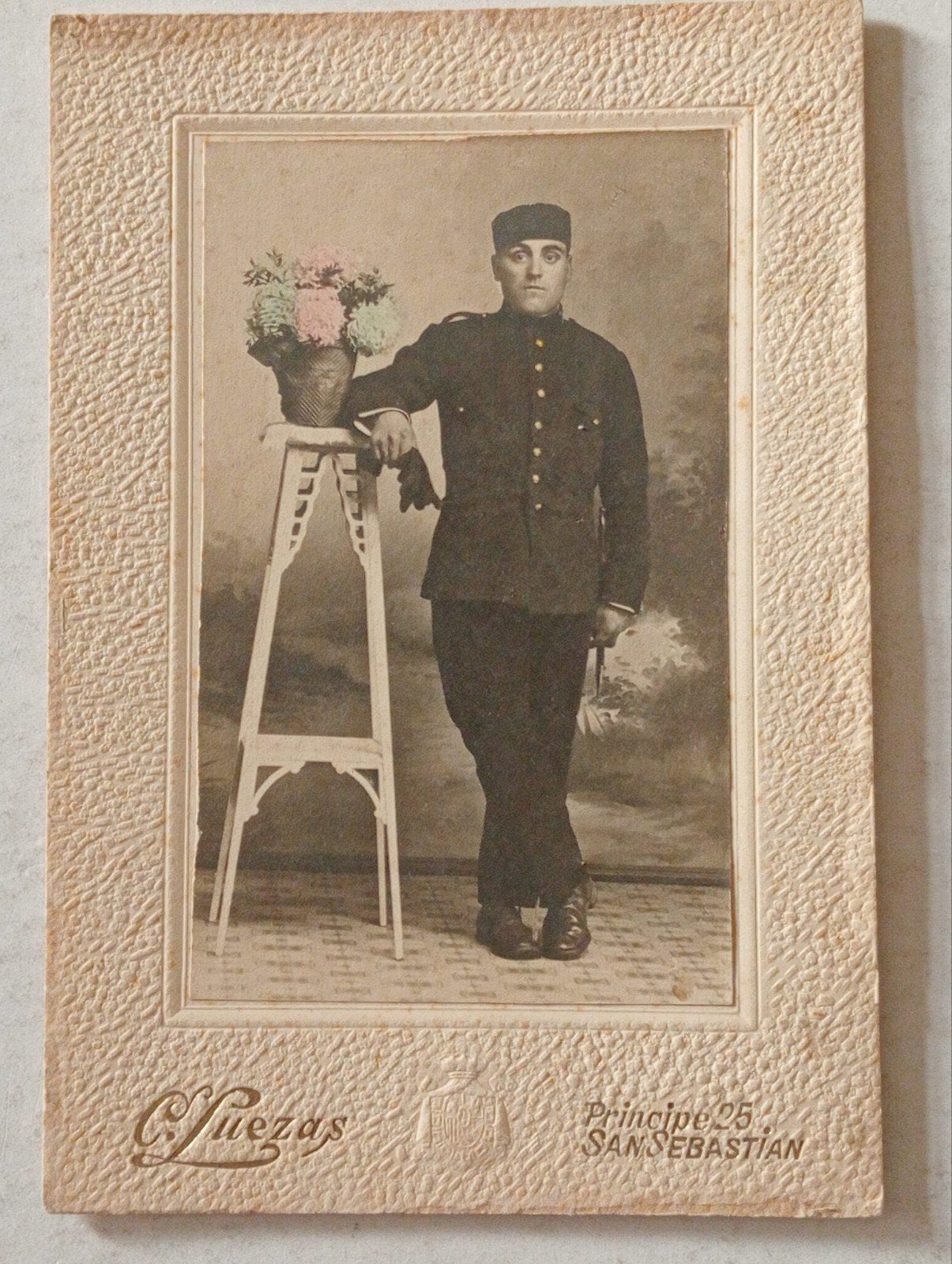 Kabinetfoto San Sebastian Spanje circa 1900, Ophalen of Verzenden, Voor 1940, Gebruikt, Kind