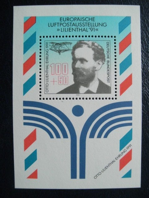 Postzegels Duitsland 1991 blok 24 vliegtuig - cw 4,50 postfr, Ophalen of Verzenden, BRD, Postfris