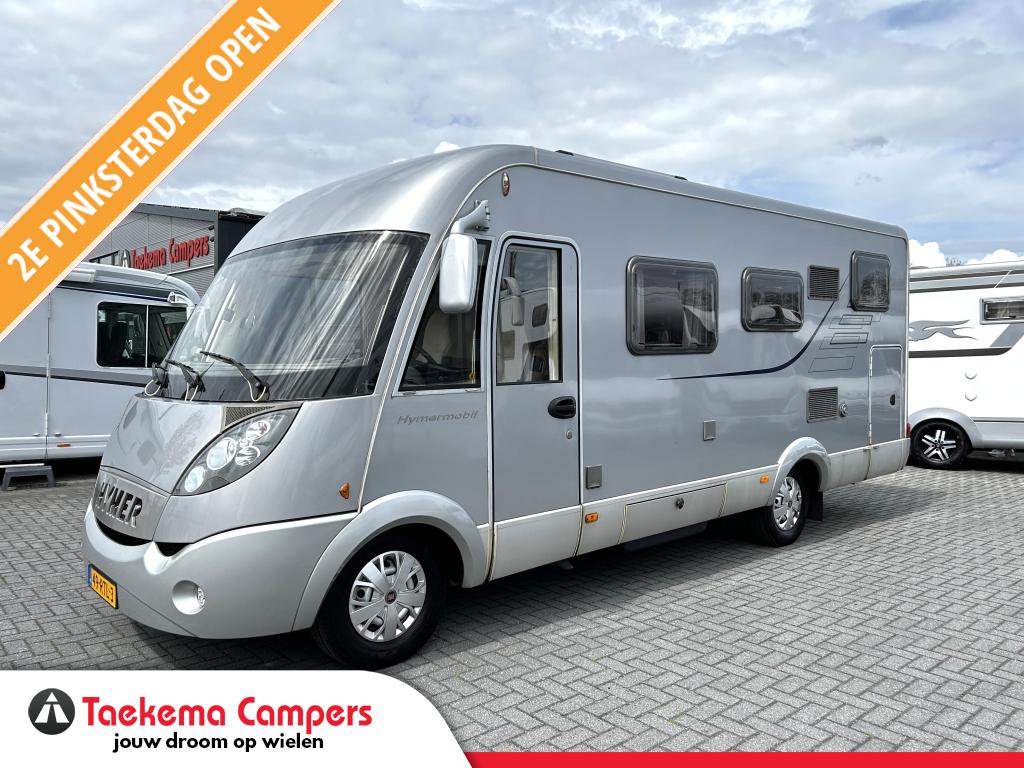 Hymer B614 CL Dwarsbed/Hefbed/3.0L-160pk/XL-garage/2008, Caravans en Kamperen, Campers, Integraal, Fiat, Bedrijf, Hymer