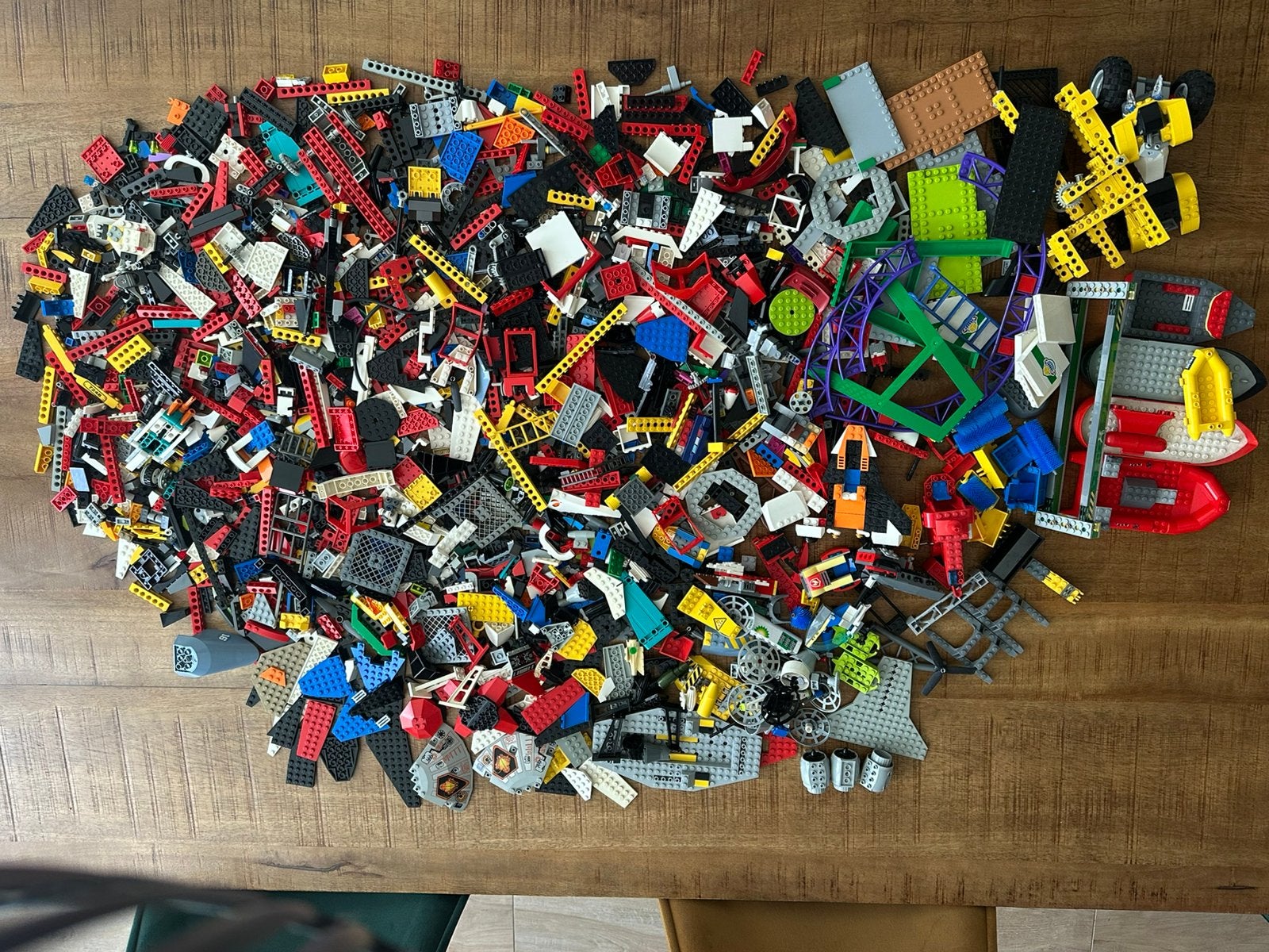 Partij lego onderdeel vliegtuigen ruimtevaart voertuig boten, Ophalen, Zo goed als nieuw