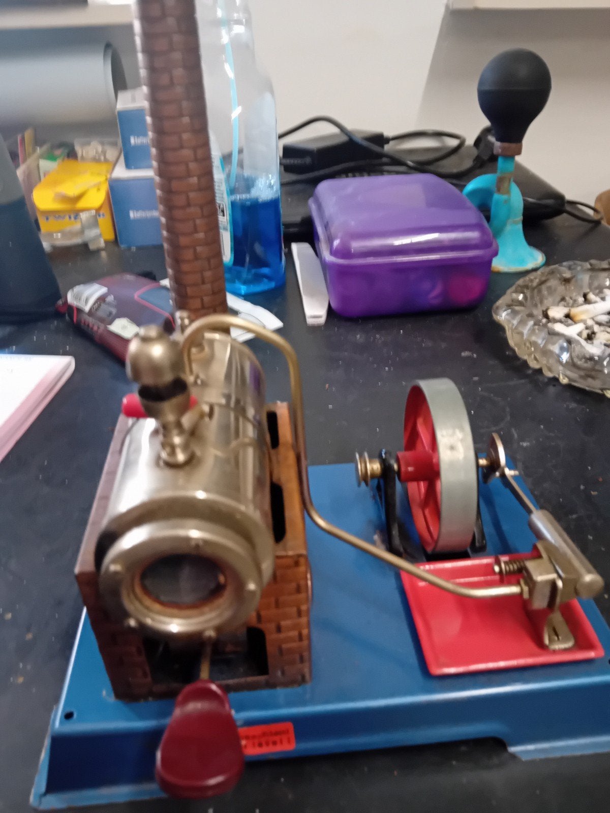 Vintage Wilesco D10 Stoommachine - Werkend Model, Overige merken, Gebruikt, Ophalen of Verzenden, Groter dan 1:32