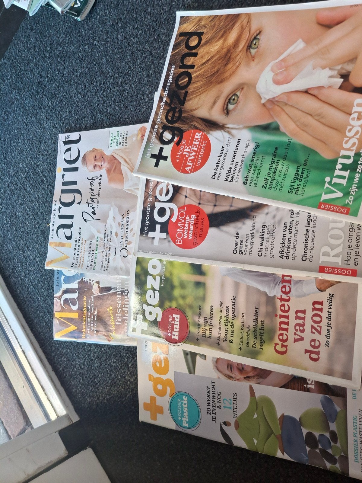 2x Margriet 4x Gezond tijdschrift, Ophalen of Verzenden, Gelezen, Damesbladen