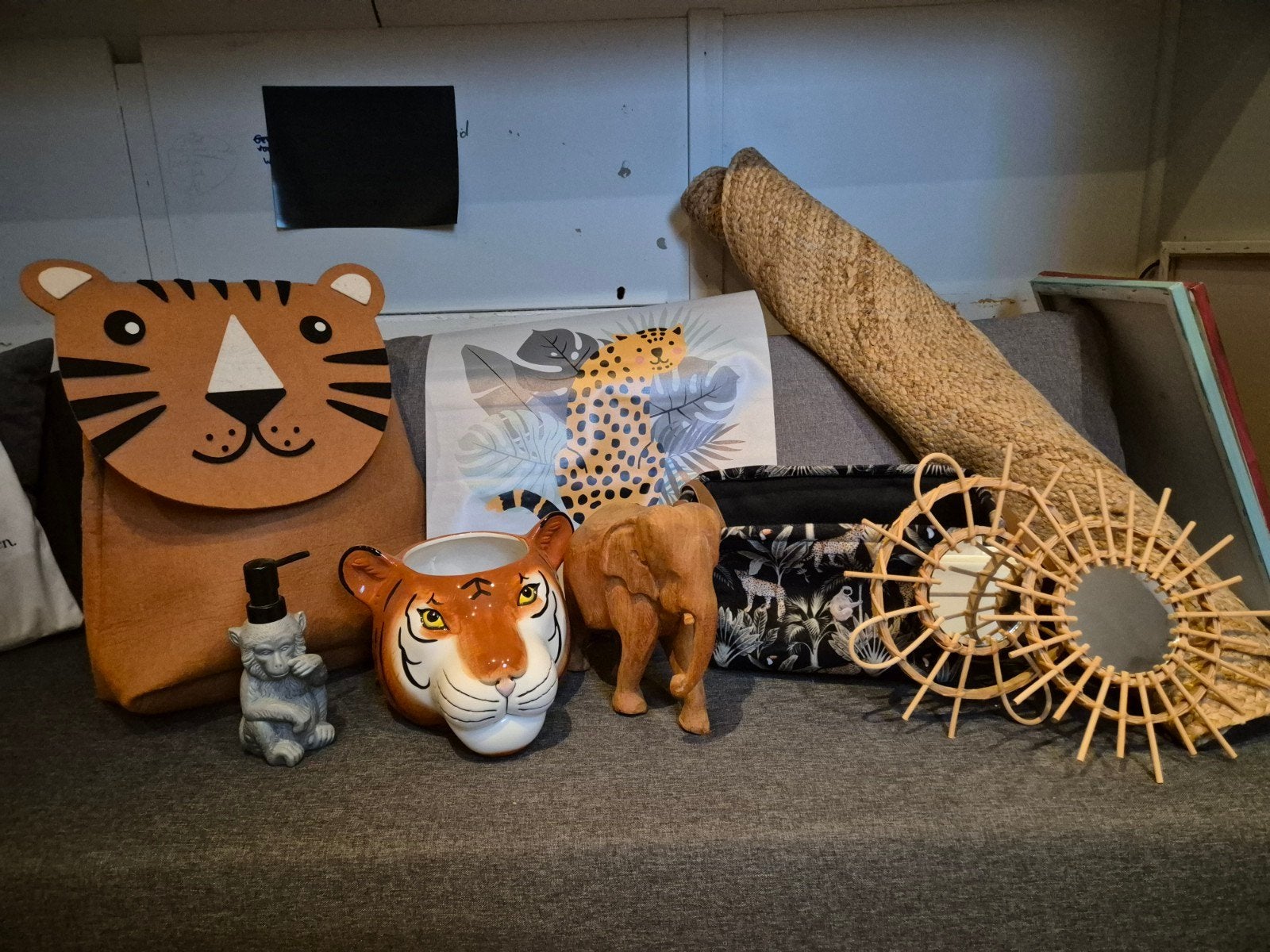 Leuke jungle decoratie items voor de kinderkamer, Hout, Gebruikt, Overige stijlen, Ophalen of Verzenden