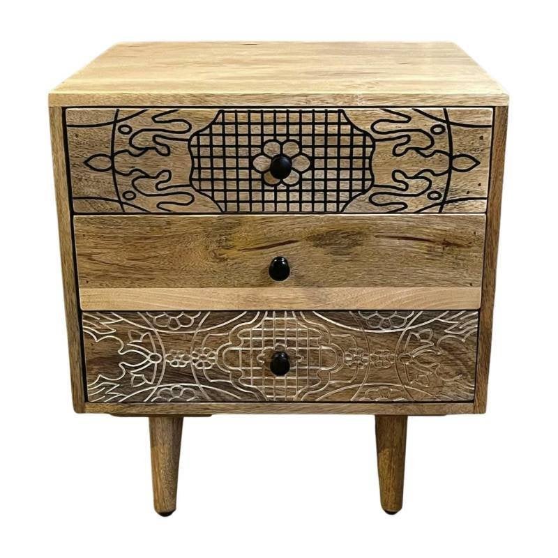 Bedside Mundra 3-draw., Huis en Inrichting, Ophalen, Nieuw, 55 tot 70 cm, Nvt