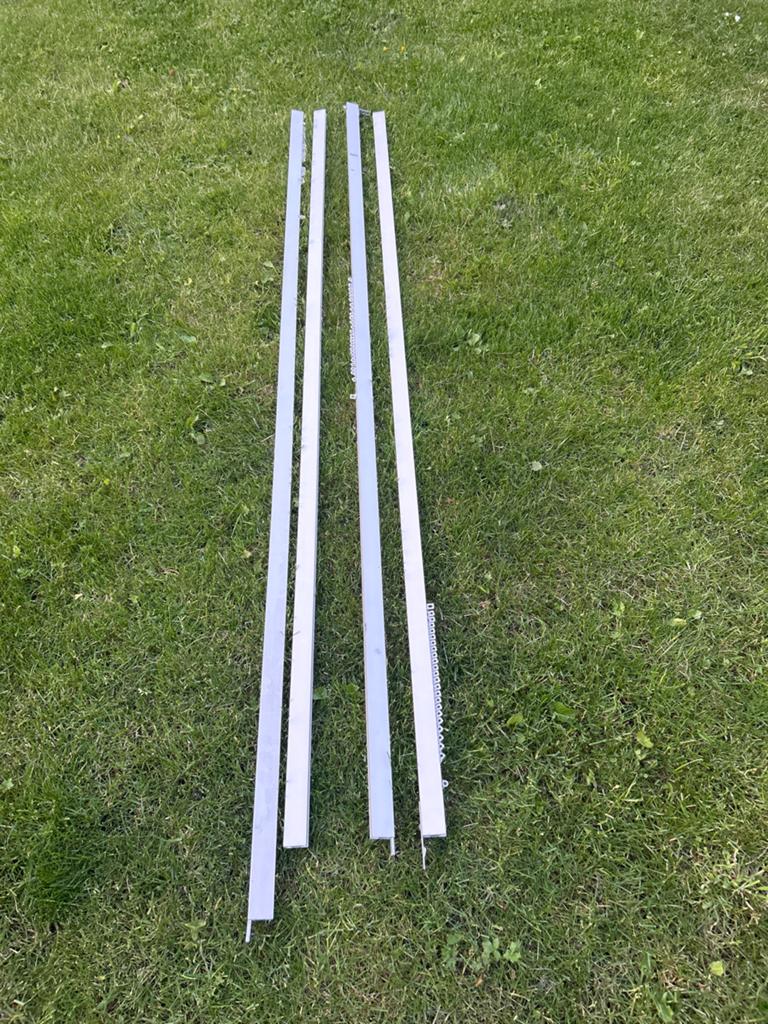 Gordijnrails - ruim 8 meter, 3.5cm dik, Ophalen, Gebruikt, Wit, 200 cm of meer