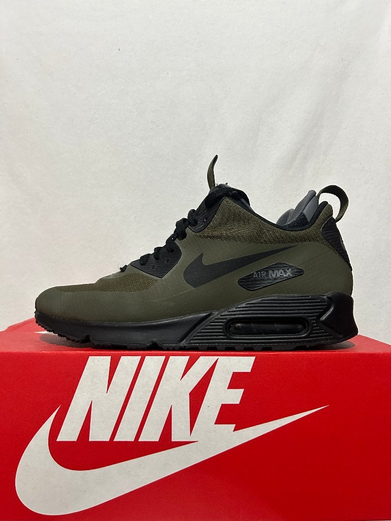 ALS NIEUW! Maat 45 - Nike Air Max 90 Mid Winter Dark Loden, Overige kleuren, Verzenden, Nike, Nike
