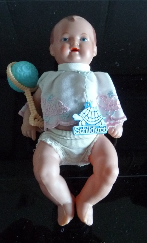 BABY POPJE VAN SCHILDPAD GEMERKT 10 16 CM NIEUW, Verzenden, Nieuw, Pop