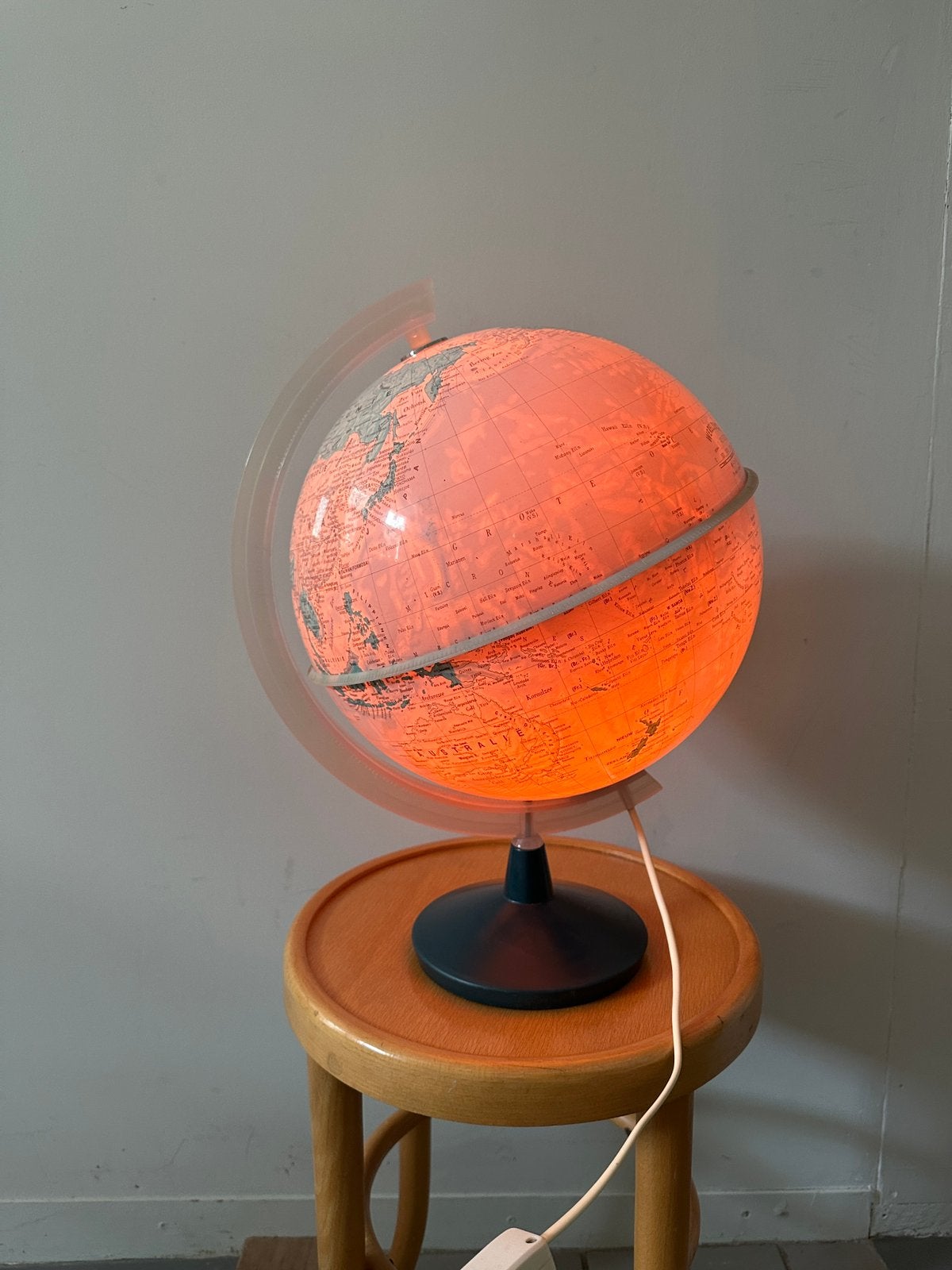 Vintage wereldbol, globe made in Italy, Ophalen, Gebruikt, Kunststof, I