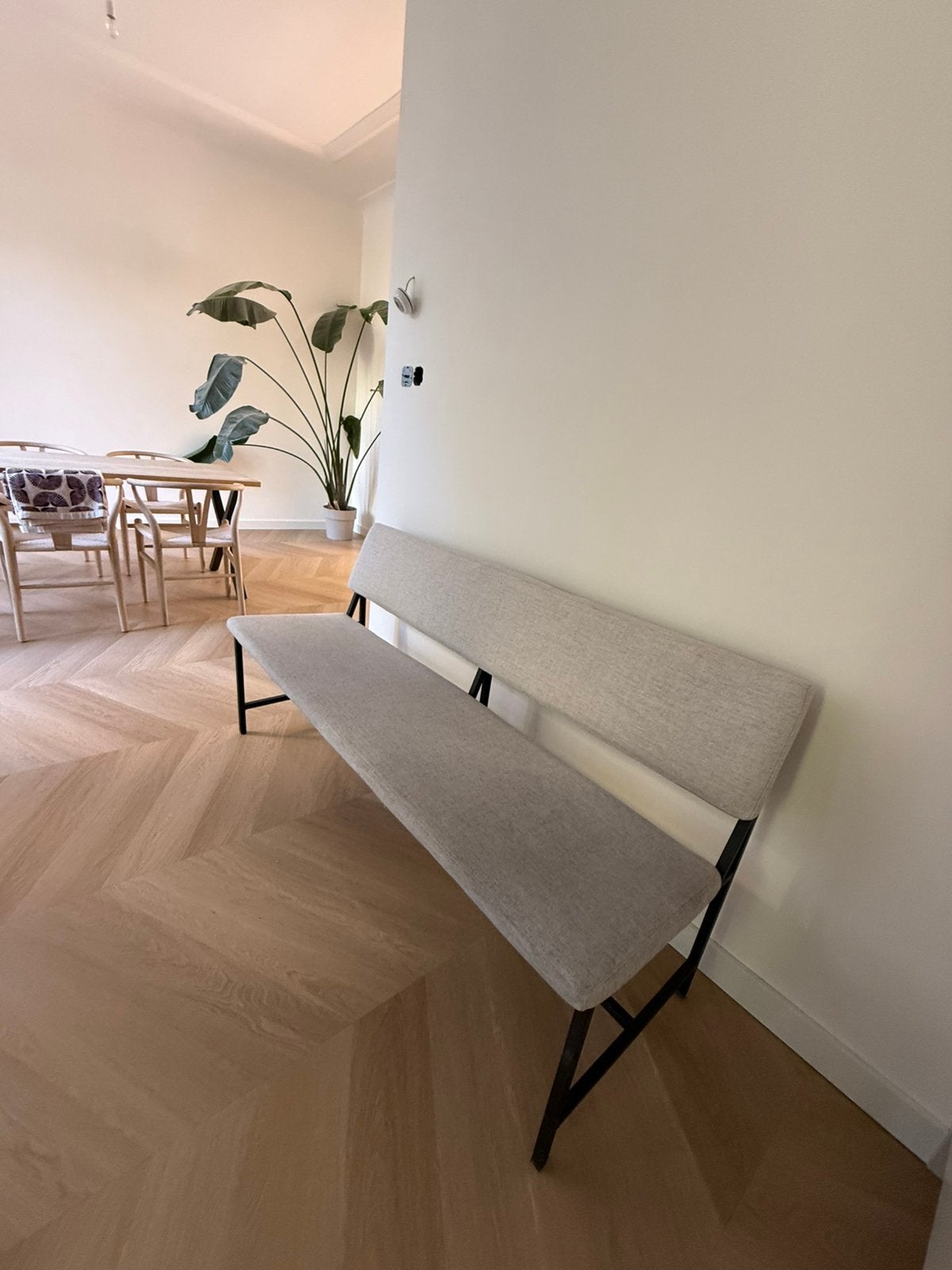 Leuke eettafelbank Sven Wehkamp, Huis en Inrichting, Ophalen, Gebruikt, Minder dan 75 cm, 150 tot 200 cm