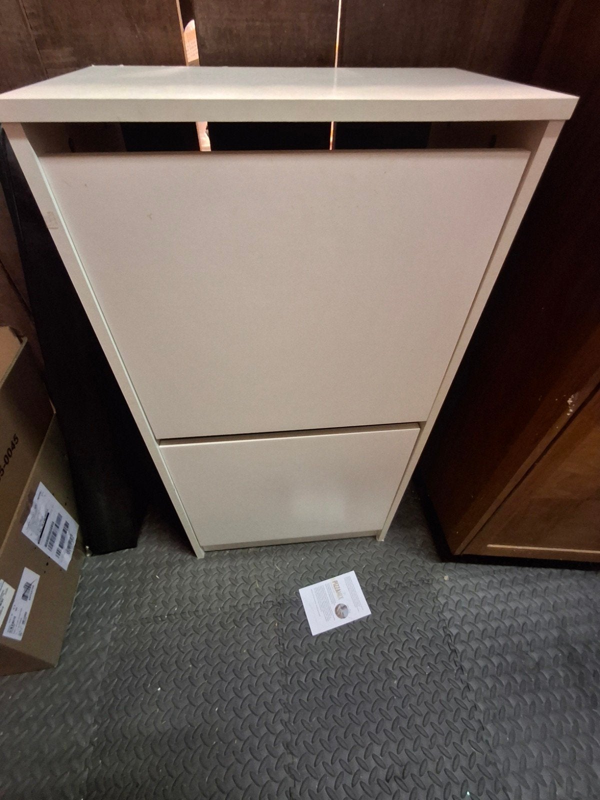 Schoenenkast met 2 vakken - Wit, Ophalen, Gebruikt, Modern, functioneel