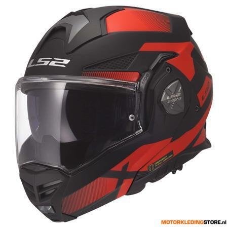 LS2 FF901 Advant X Nova Systeemhelm, Zwart-Rood, Ophalen of Verzenden, Nieuw met kaartje