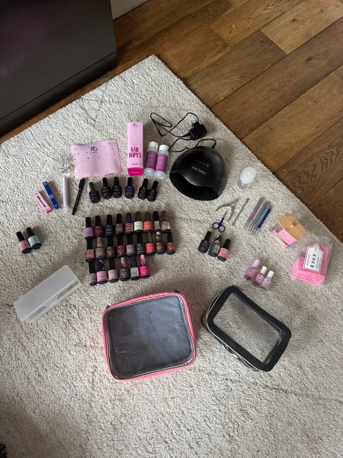 Volledige Pink Gellac set - Zo goed als nieuw!, Verzenden, Zo goed als nieuw, Overige kleuren, Handen en Nagels