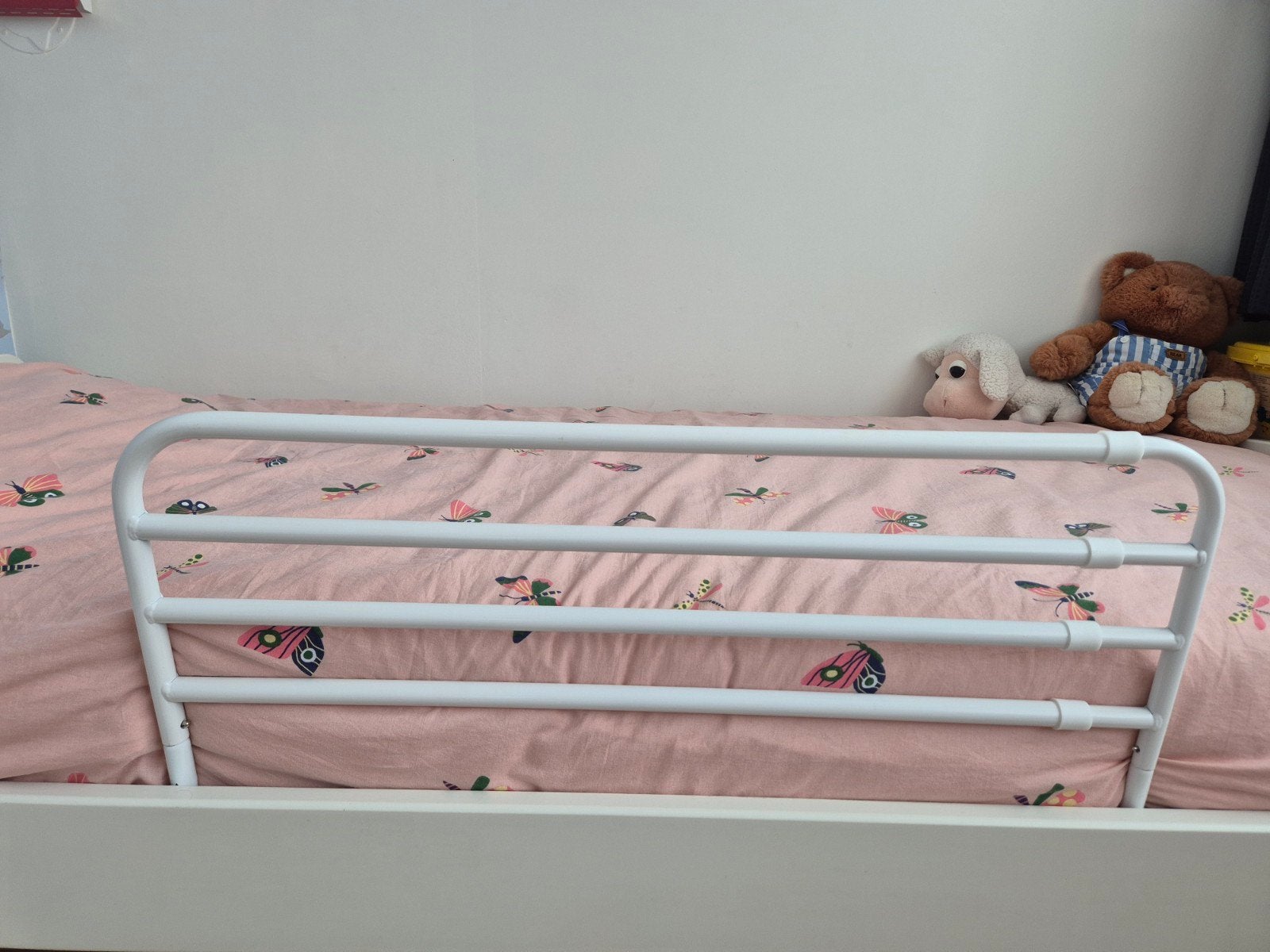 Bedrekje voor kinderbed - wit metaal, Ophalen, Eenpersoons, Wit, Kinderbedrekje