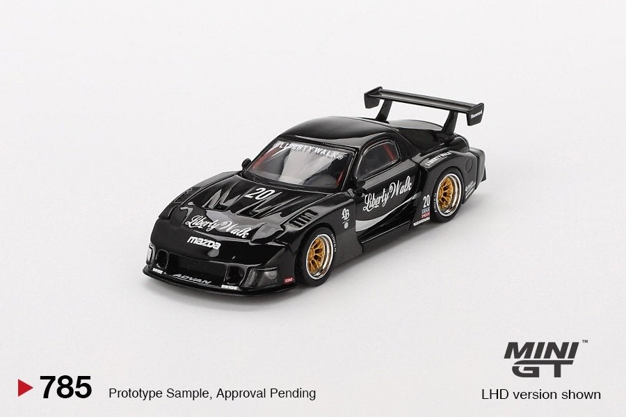 MAZDA RX-7 LB-Super Silh, Liberty Walk Black 1:64 Mgt242, Hobby en Vrije tijd, Modelauto's | Overige schalen, Verzenden, Nieuw