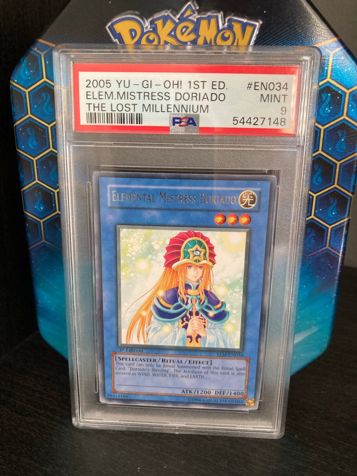 Yu-Gi-Oh! Elemental Mistress Doriado PSA 9 MINT 1st Ed., Hobby en Vrije tijd, Verzamelkaartspellen | Yu-gi-Oh!, Ophalen of Verzenden