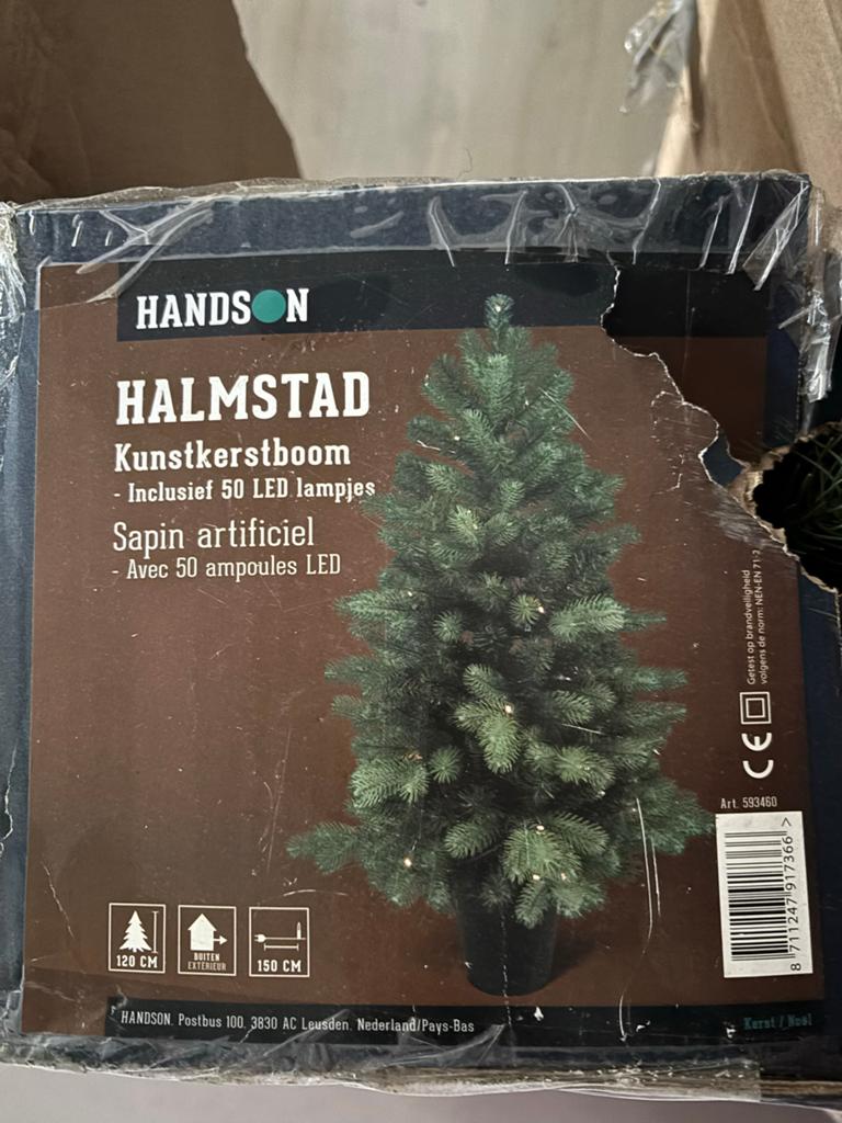 Kunst kerstboom met verlichting 120 cm hoog, Diversen, Kerst, Ophalen