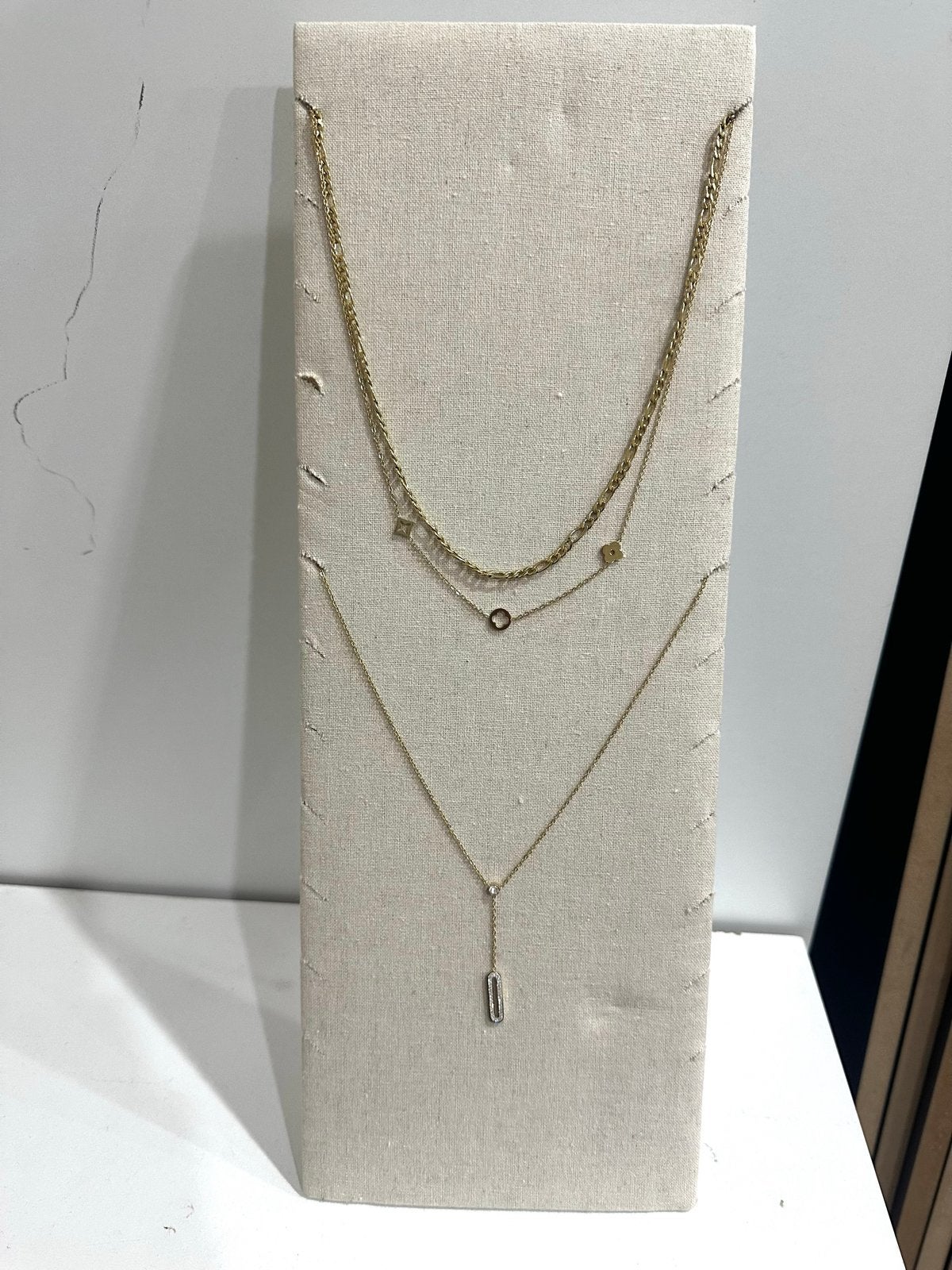 Ketting display of armband display, Ophalen of Verzenden, Gebruikt, Beige, Overige materialen