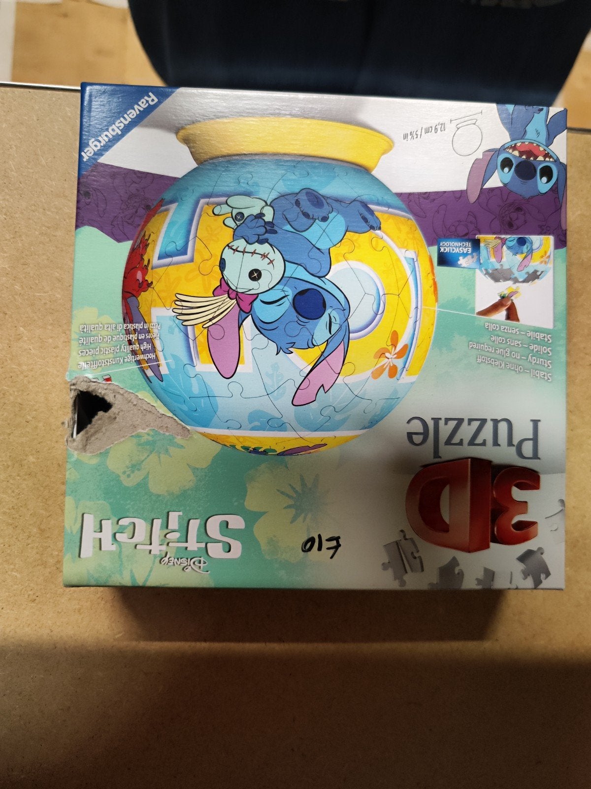 Ravensburger Disney Stitch 3D Puzzel Vaas, Hobby en Vrije tijd, Denksport en Puzzels, Ophalen of Verzenden, Gebruikt, Rubik's of 3D-puzzel