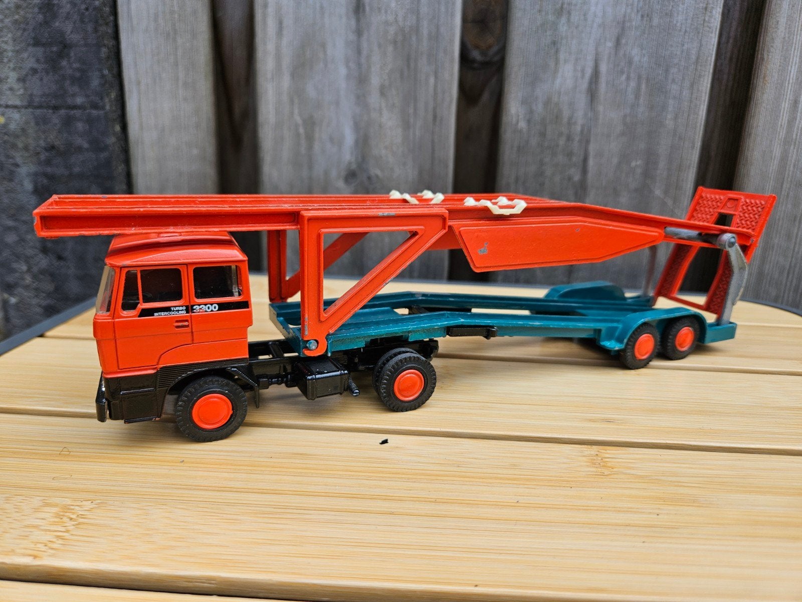 Lion Car DAF 3300 Autotransport 1:50, Ophalen of Verzenden, Zo goed als nieuw, Bus of Vrachtwagen, Lion Toys