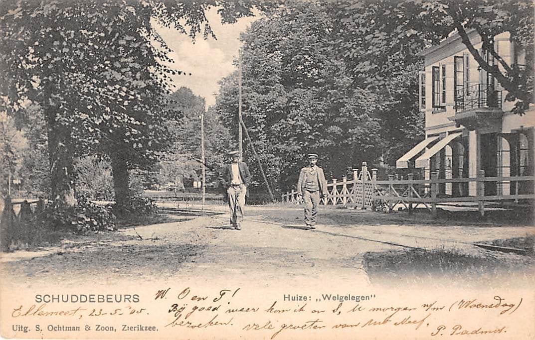 Schuddebeurs Huize Welgelegen Donkereweg Schouwen-Duiveland, Ophalen of Verzenden, Voor 1920, Gelopen, Zeeland