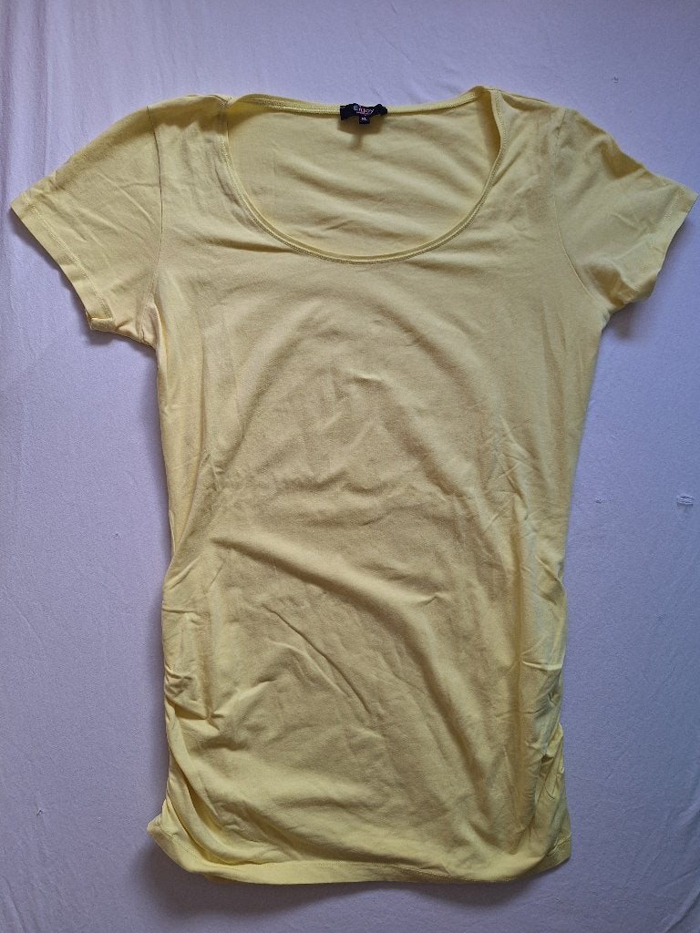 Geel T-shirt Enjoy XL, Geel, Maat 46/48 (XL) of groter, Ophalen of Verzenden, Korte mouw