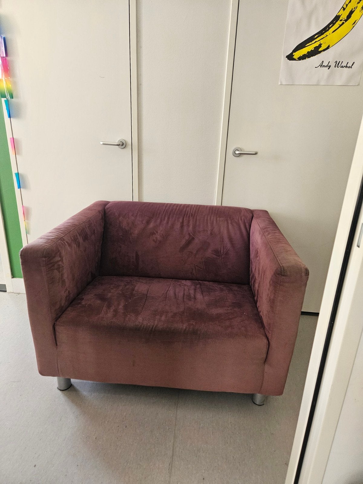 paarse loveseat, Ophalen, 75 tot 100 cm, Eenpersoons, Minder dan 150 cm