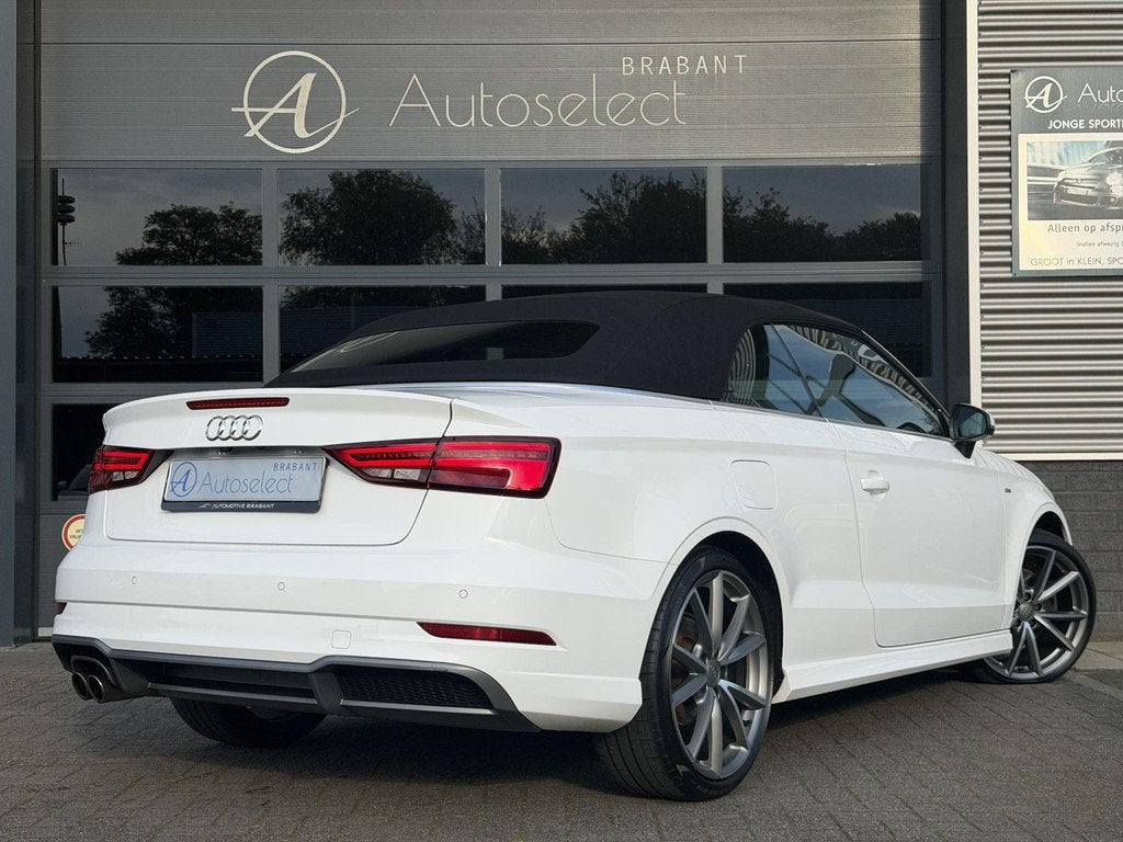 Audi A3 Cabriolet 40 TFSI S-Line Quattro | Navi | BTW-Auto, Stof, Gebruikt, 4 stoelen, Wit