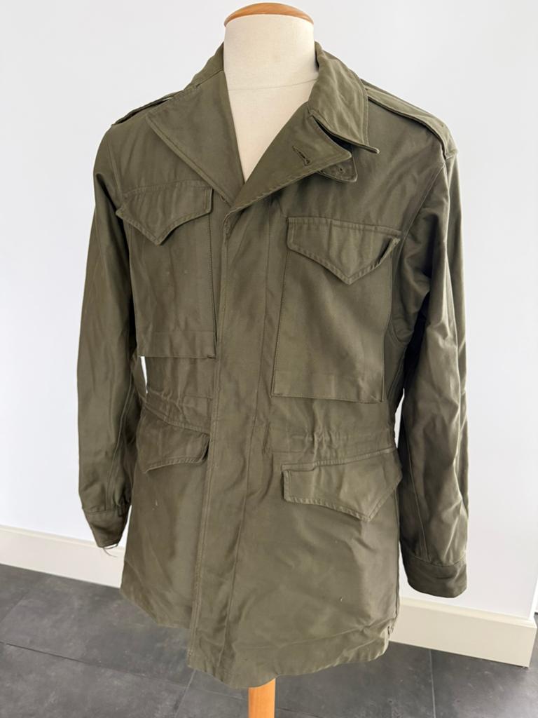 Originele Amerikaanse M43 jas met label 1943 gedateerd, US, Verzamelen, Militaria | Tweede Wereldoorlog, Ophalen of Verzenden