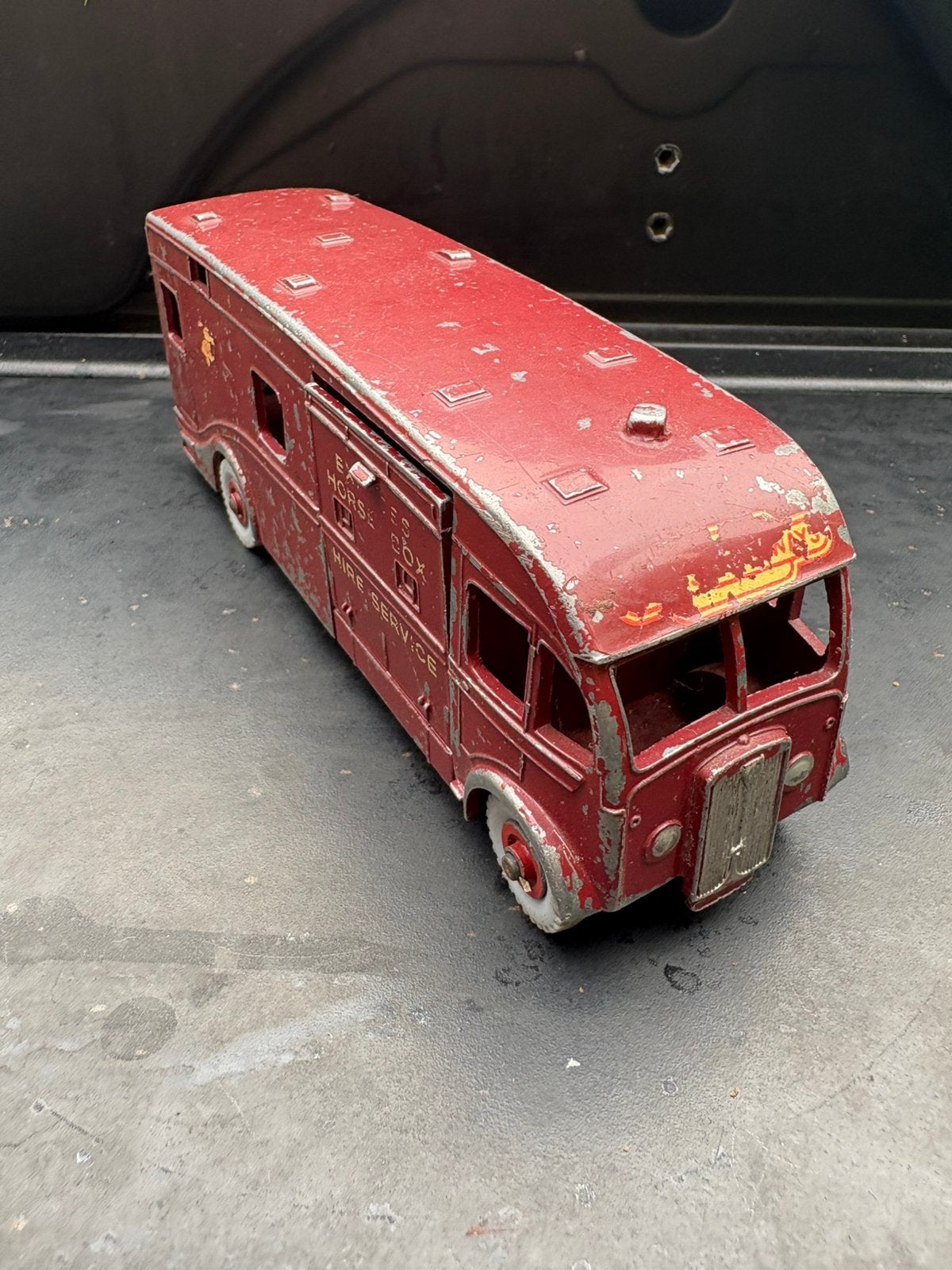 vintage Dinky Toys 581 Horse Box uit de jaren 50, Ophalen of Verzenden, Gebruikt
