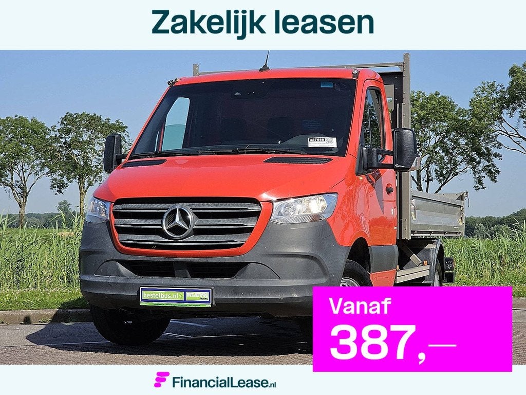 MERCEDES-BENZ SPRINTER 514 kipper mbux euor6 ac, Auto's, Bestelauto's, Bedrijf, Lease, Financial lease, ABS, Airconditioning, Apple Carplay