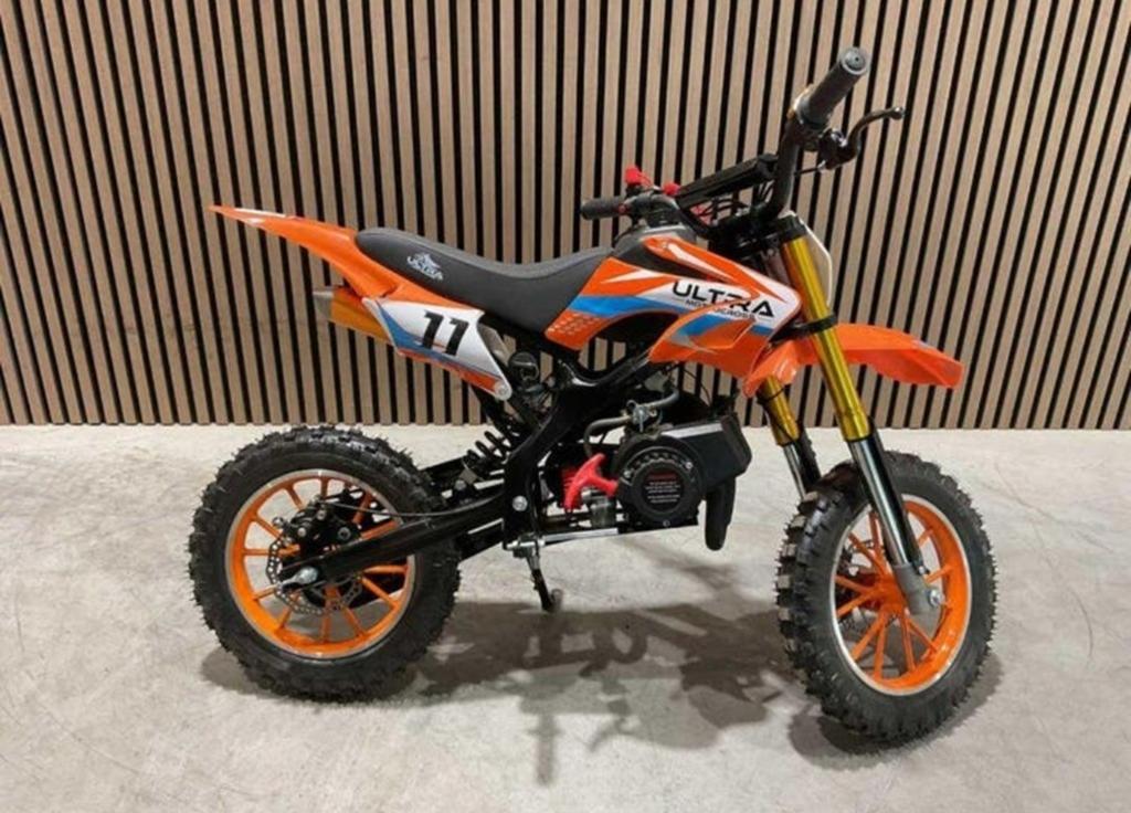 Crossmotor Dirtbike 49cc - Diverse kleuren, Ultra, Nieuw, Ophalen of Verzenden, Schijfrem