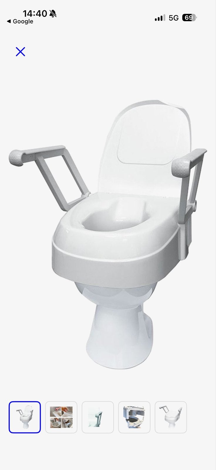Toilet verhoger met armleuning, Ophalen of Verzenden, Zo goed als nieuw