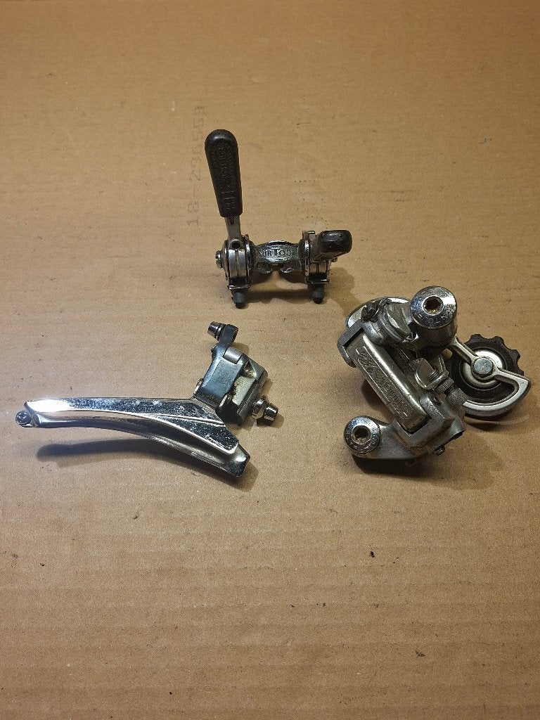 Suntour derailleur en shifters, Gebruikt, Ophalen of Verzenden, Oldtimerfiets, Derailleur of Ketting