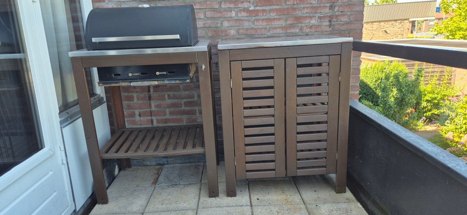 ikea applaro bbq met opbergkast, Ophalen, Gebruikt, Houtskool, Onbekend