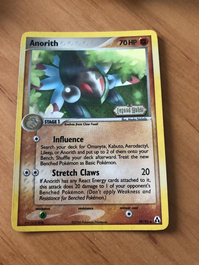 2x Pokémonkaart Anorith, Ophalen of Verzenden, Zo goed als nieuw, Losse kaart