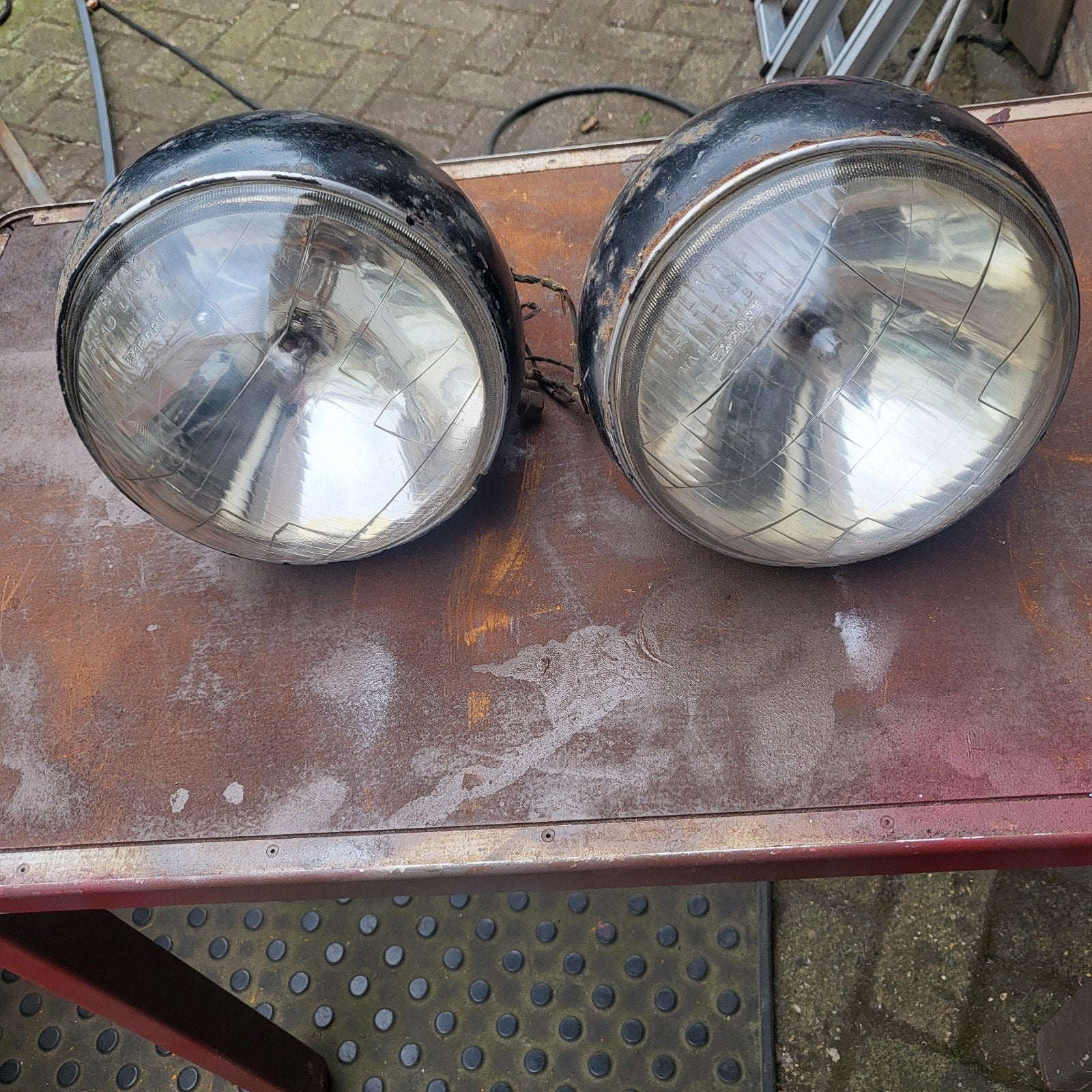 oldtimer vrachtwagen koplampen, Auto-onderdelen, Vrachtwagen-onderdelen, Ophalen of Verzenden, Gebruikt, Overige merken