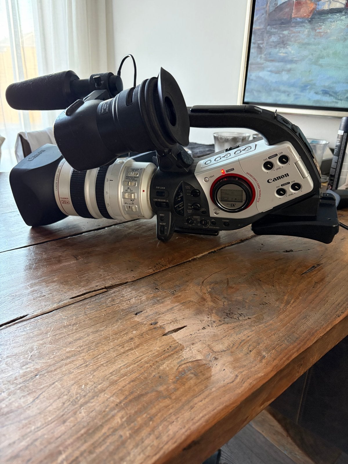 Canon XL2 Mini DV 3CCD Digitale Videocamera met Microfoon, Ophalen, Mini dv, Gebruikt, Canon