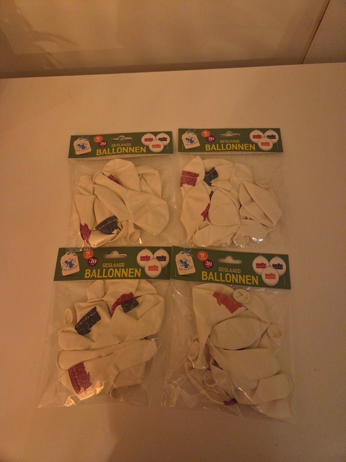 4x zakjes geslaagd ballonnen, Ophalen of Verzenden, Nieuw, Versiering, Overige