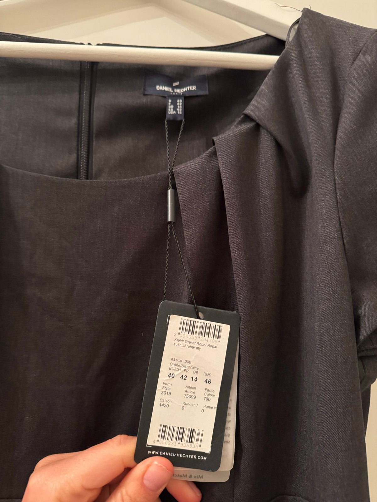 Daniel Hechter Zwarte Jurk - Nieuw met kaartjes, Zwart, Maat 42/44 (L), Nieuw, Ophalen of Verzenden