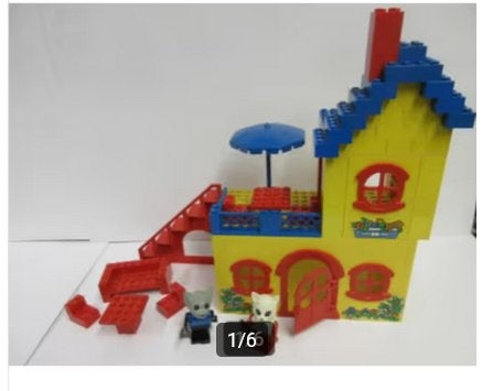 341 Fabuland droomhuis met bouwtekening. Vintage., Ophalen of Verzenden, Zo goed als nieuw, Complete set, Lego