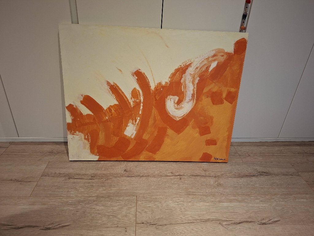 Schilderij acrylverf op canvas, Ophalen