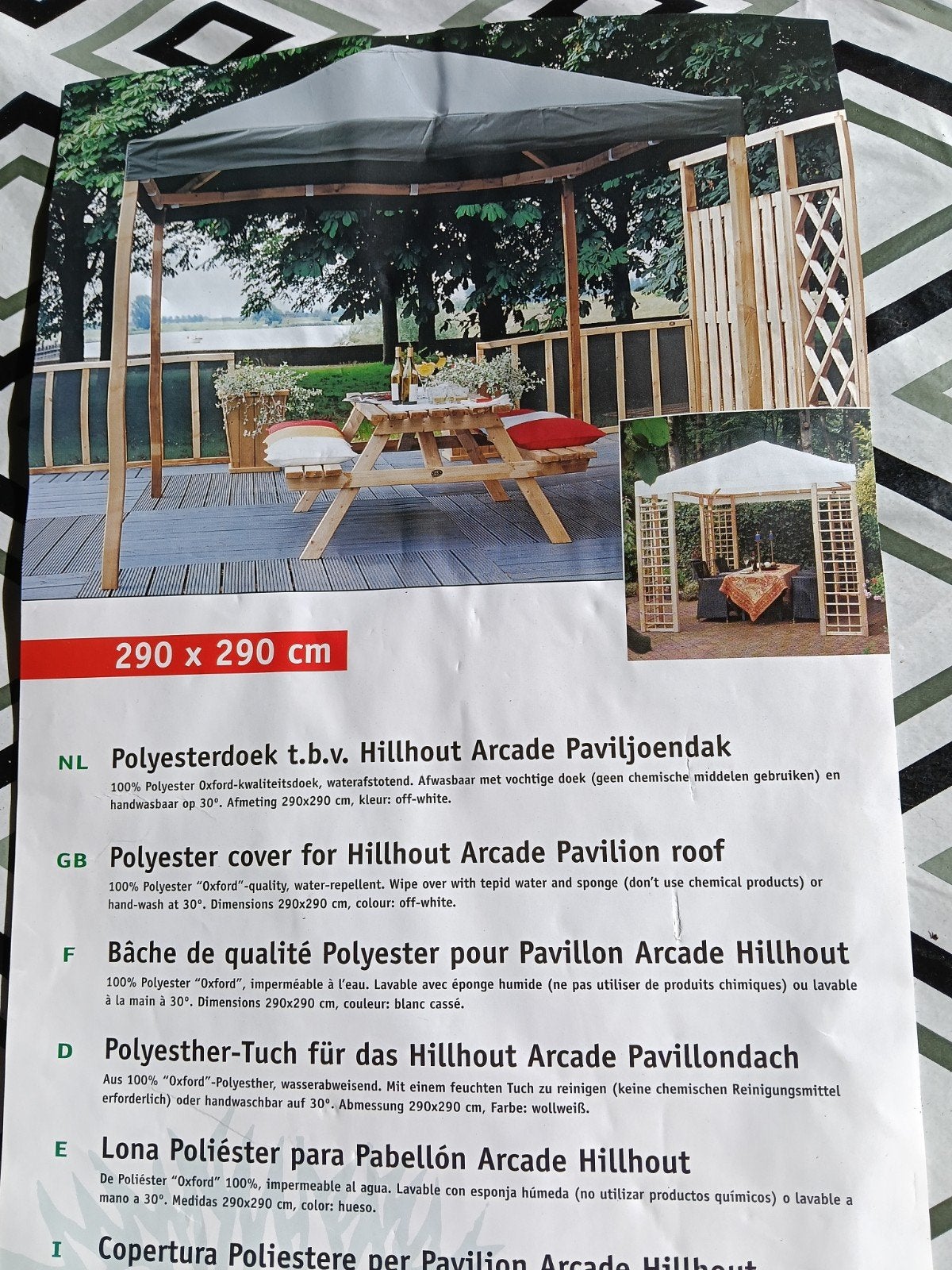 Nieuwe hillhout doek partytent 2.90 x 2.90. kleur beige, Tuin en Terras, Ophalen of Verzenden, Nieuw, Minder dan 5 meter