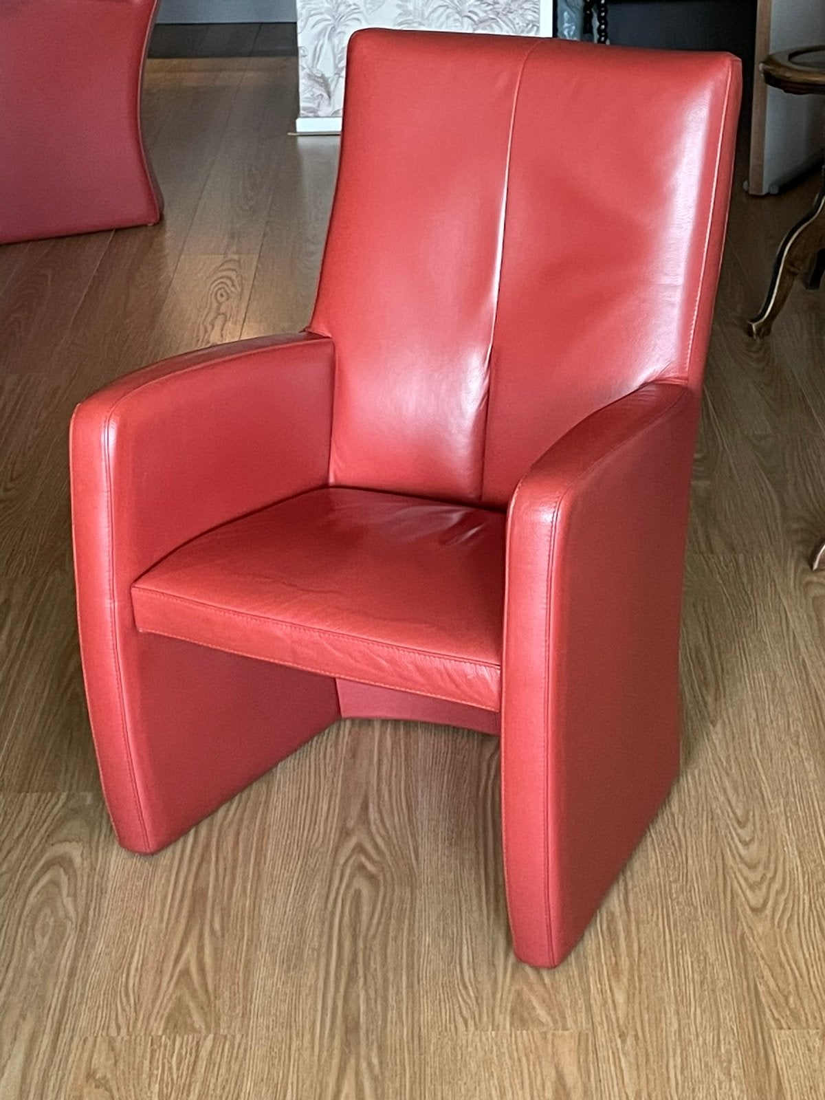 Leolux Kilenge eetkamerstoelen, Ophalen, Gebruikt, 75 tot 100 cm, Leer