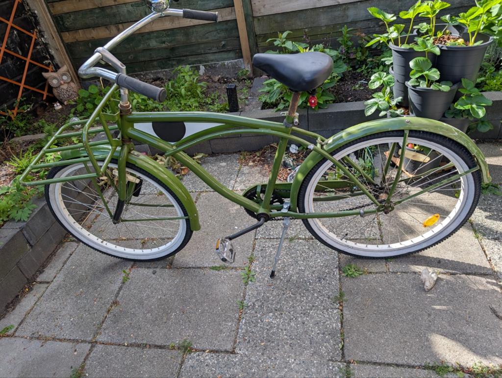 Groene 26 inch cruiser, Minder dan 47 cm, Ophalen, Gebruikt, Staal
