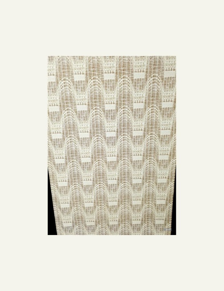 3702  glasgordijn behang geweven structuur vintage swiet, Ophalen of Verzenden, Minder dan 10 m², Beige