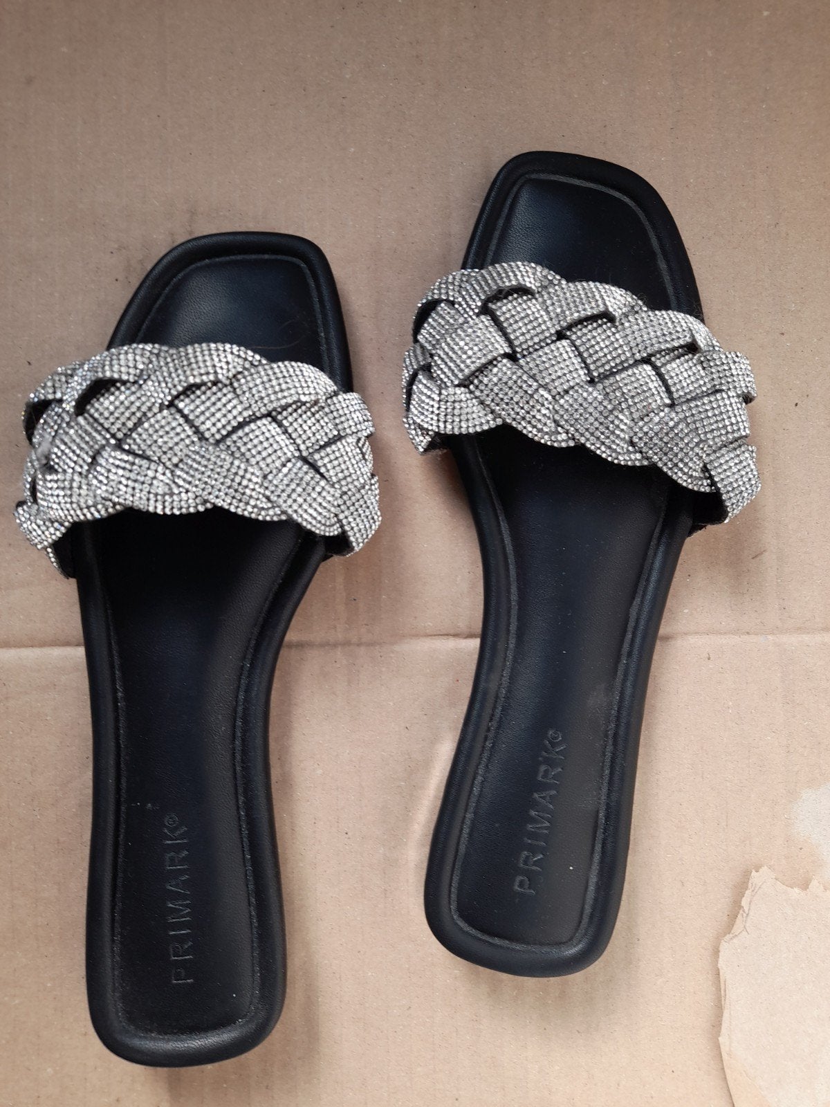 Slipper bling - diamantjes - zilver, Overige kleuren, Primark, Nieuw, Ophalen