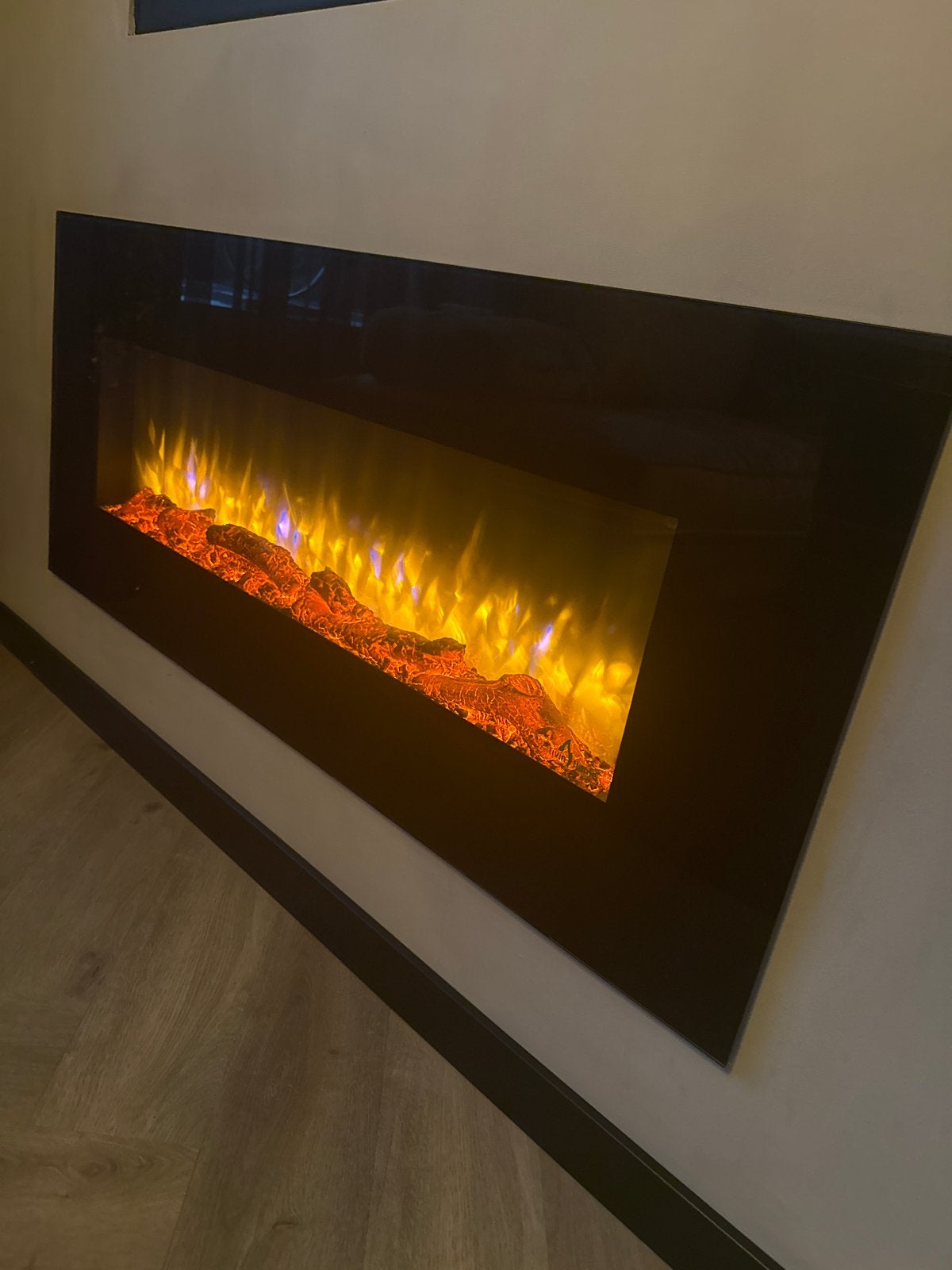 Elektrische openhaard met warmtefunctie, Ophalen, Zo goed als nieuw, Hangende haard, Elektrische haard