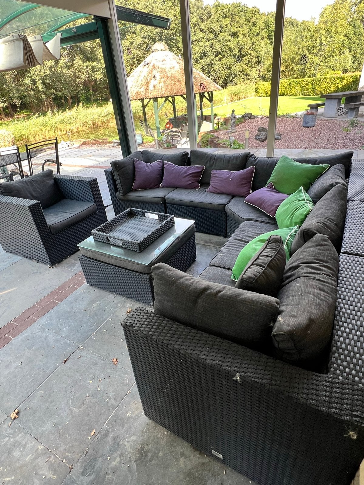 Bois Le Duc Wicker Loungeset, Ophalen, Meer dan 8 zitplaatsen, Zo goed als nieuw, Loungeset