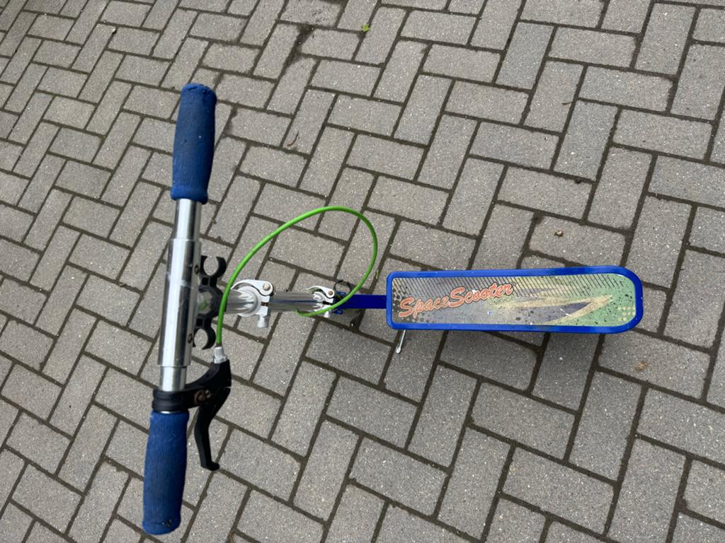 Space Scooter - Blauw/Groen - Gebruikt, Ophalen, Gebruikt, Overige typen